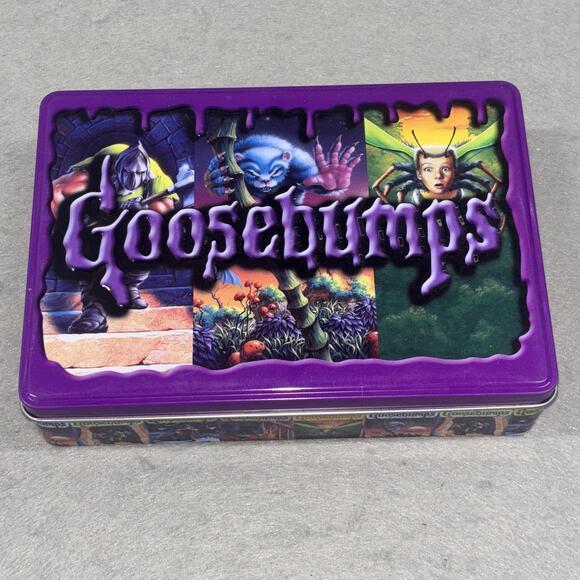 Goosebumps Book Tin Set R.L. Stine Horror 90s Kids Edition Lot Box Scholastic - Picture 1 of 6